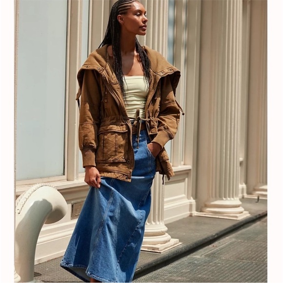 Free People Brown Utility Jacket size M - Picture 3 of 10